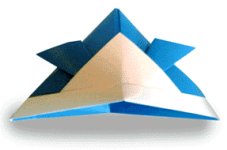 Origami de casque de samouraï