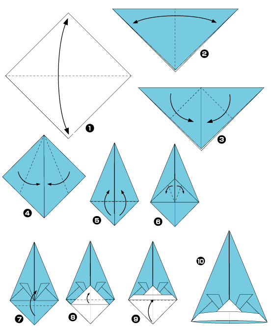 Origami de chapeau