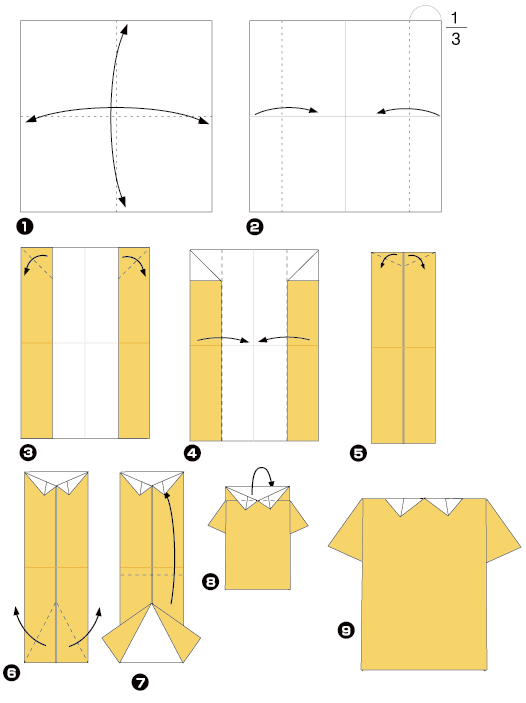 Origami de chemise