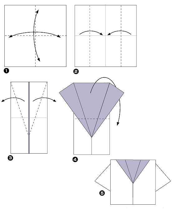 Origami de chemisier