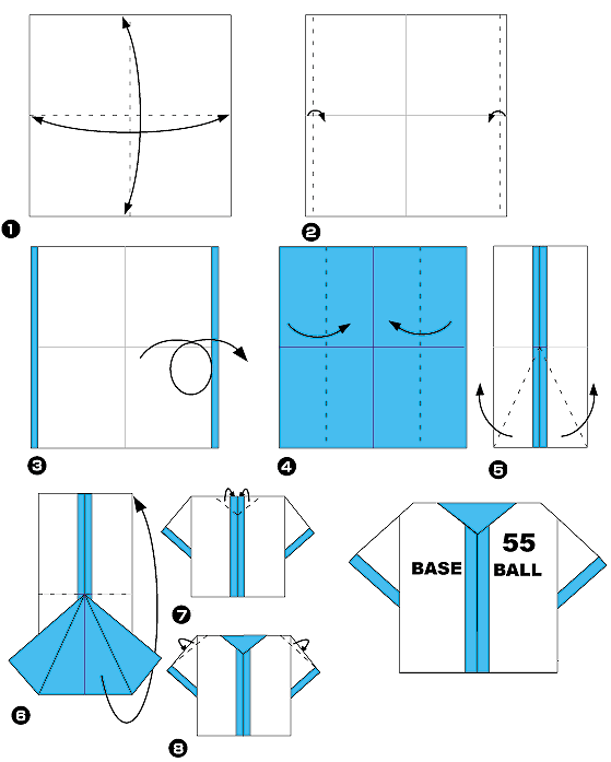 Origami de vêtement de sport 1