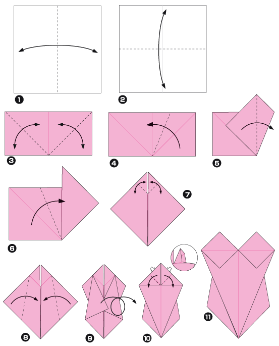 Origami de maillot de bain
