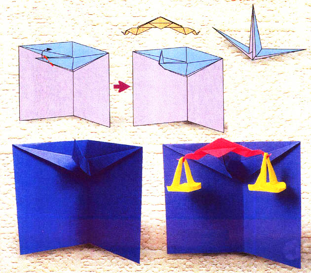 Diagramme d'origami du zodiaque : la balance étape 4