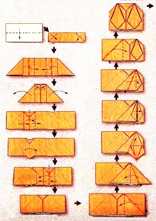Origami of the zodiac sign: Gemini, model 2