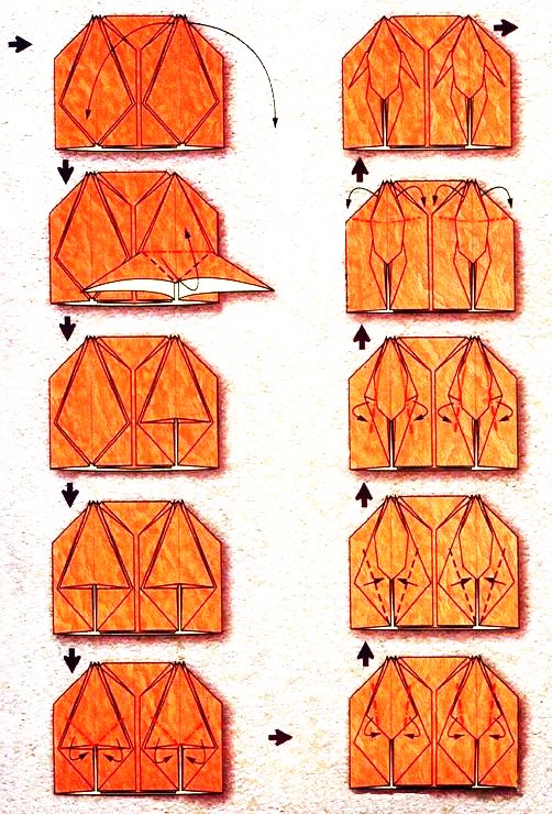 Origami of the zodiac sign: Gemini, model 2