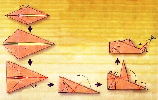 Origami du signe du zodiaque : les poissons, modèle 1