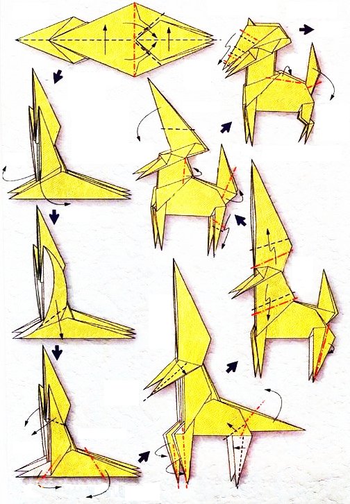 Origami of the zodiac sign: the archer Sagittarius