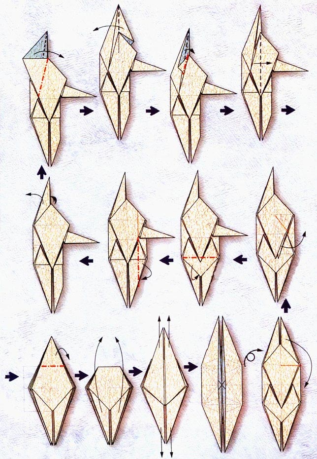 Zodiac sign origami: Aquarius