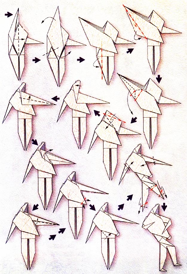 Zodiac sign origami: Aquarius