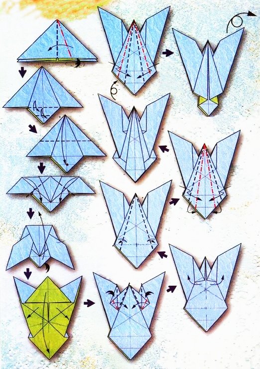 Origami of the zodiac sign: Virgo, model 2