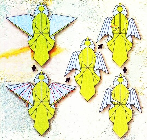 Origami of the zodiac sign: Virgo, model 2